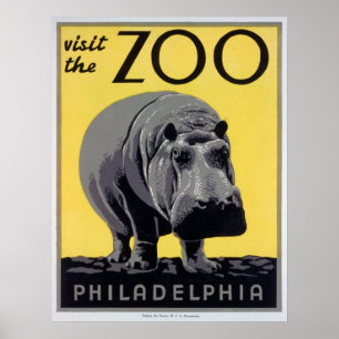 Bezoek de dierentuin -  Poster van de dierentuin