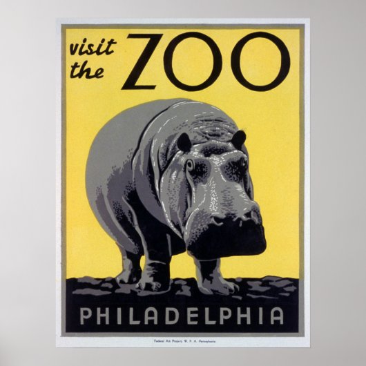 Bezoek de dierentuin -  Poster van de dierentuin (Voorkant)
