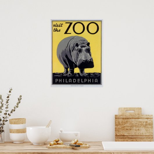 Bezoek de dierentuin -  Poster van de dierentuin (Keuken)