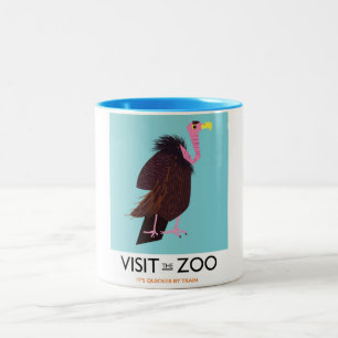 Bezoek de dierentuin tweekleurige koffiemok