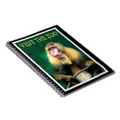 Bezoek de dierentuin, vintage reisposter notitieboek (Rechterzijde)