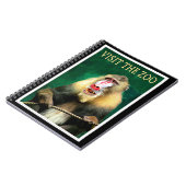Bezoek de dierentuin, vintage reisposter notitieboek (Linkerzijde)