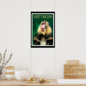 Bezoek de dierentuin, vintage reisposter poster (Keuken)