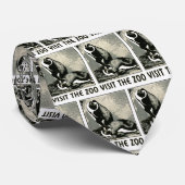 Bezoek de dierentuin -  WPA-Poster met pinguïns Stropdas (Opgerold)