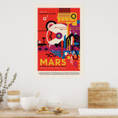 Bezoek de historische sites van Mars NASA-reizen Poster (Keuken)
