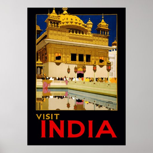 Bezoek de Indiase reisposter kunst Poster (Voorkant)