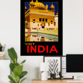 Bezoek de Indiase reisposter kunst Poster (Thuiskantoor)