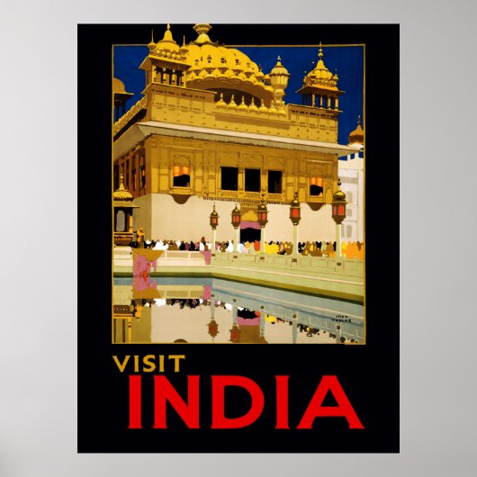 Bezoek de Indiase reisposter kunst Poster (Voorkant)