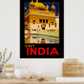 Bezoek de Indiase reisposter kunst Poster (Keuken)