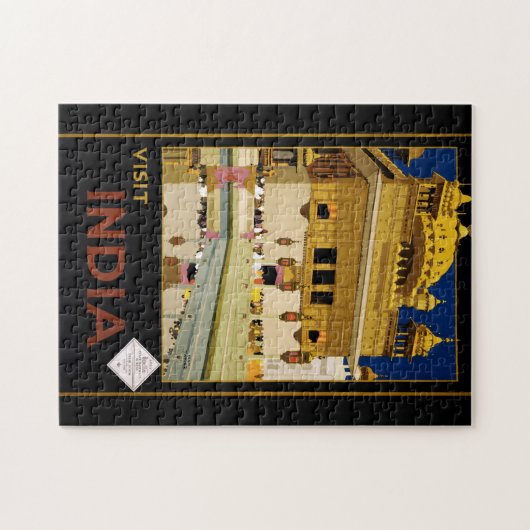 Bezoek de Indiase reisposter Legpuzzel (Horizontaal)