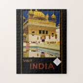 Bezoek de Indiase reisposter Legpuzzel (Verticaal)