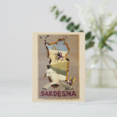 Bezoek de Italiaanse reis Sardinië Briefkaart (Staand voorkant)