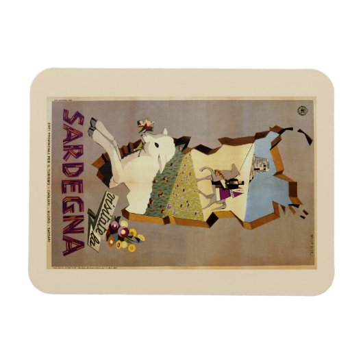 Bezoek de  Italiaanse reis Sardinië Magneet (Horizontaal)