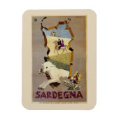 Bezoek de  Italiaanse reis Sardinië Magneet (Verticaal)