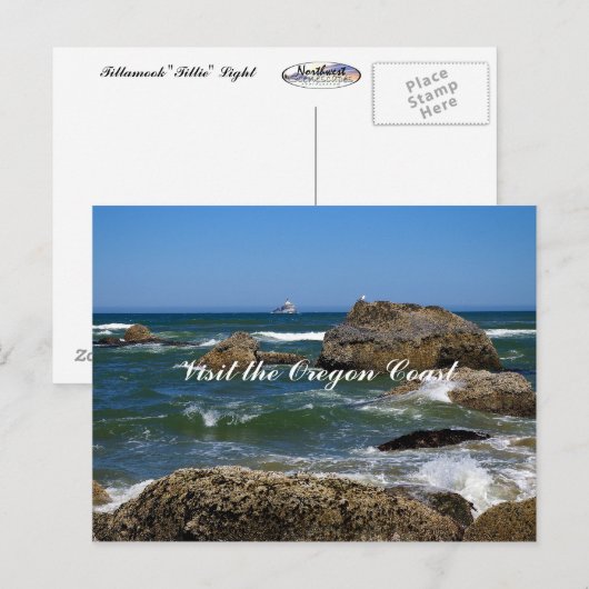 Bezoek de kust van Oregon Briefkaart (Voorkant / Achterkant)
