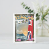 Bezoek de mooie Falklands-reisposter Briefkaart (Staand voorkant)