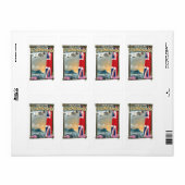 Bezoek de mooie Falklands-reisposter Etiket (Full Sheet)