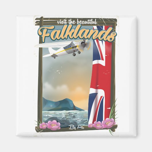 Bezoek de mooie Falklands-reisposter Magneet (Voorkant)
