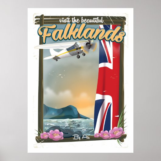 Bezoek de mooie Falklands-reisposter Poster (Voorkant)