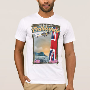 Bezoek de mooie Falklands-reisposter T-shirt