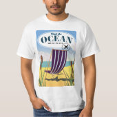Bezoek de Oceaan "Ga met het vliegtuig" T-shirt (Voorkant)