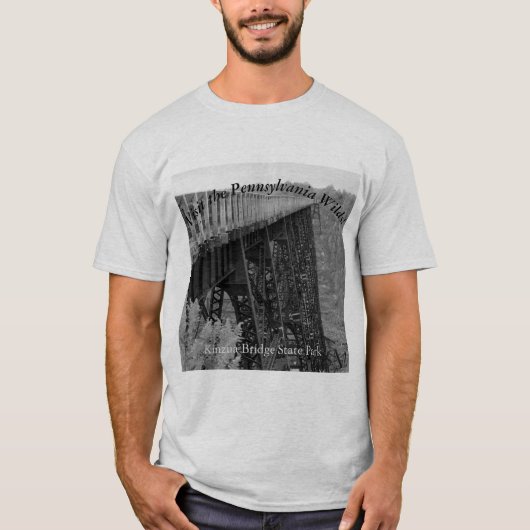 Bezoek de PA Wilds Souvenir Kinzua Bridge T-shirt (Voorkant)