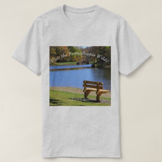 Bezoek de PA Wilds Souvenir Twin Lakes T-shirt (Design voorkant)