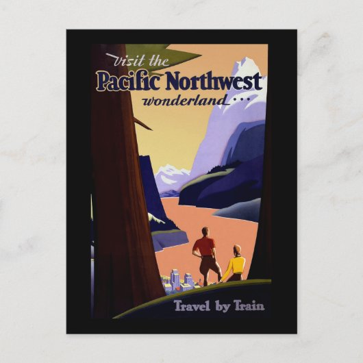 Bezoek de Pacific Northwest Briefkaart (Voorkant)