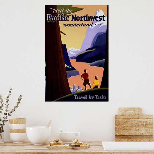 Bezoek de Pacific Northwest Poster (Keuken)