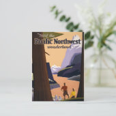 Bezoek de Pacific Northwest wonderland 1925 Briefkaart (Staand voorkant)