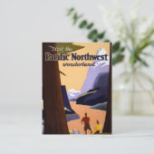 Bezoek de Pacific Northwest Wonderland Briefkaart (Staand voorkant)