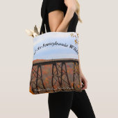 Bezoek de Pennsylvania Wilds Kinzua Bridge Tote Bag (Dichtbij)