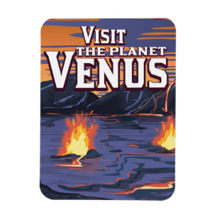 Bezoek de planeet Venus reisposter Magneet