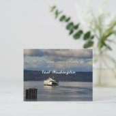 Bezoek de postkaart van Washington (Staand voorkant)