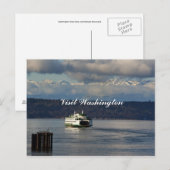 Bezoek de postkaart van Washington (Voorkant / Achterkant)