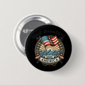 Bezoek de prachtige Golf van Amerika Ronde Button 5,7 Cm (Voorkant /achterkant)