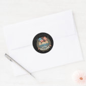 Bezoek de prachtige Golf van Amerika Ronde Sticker (Envelop)