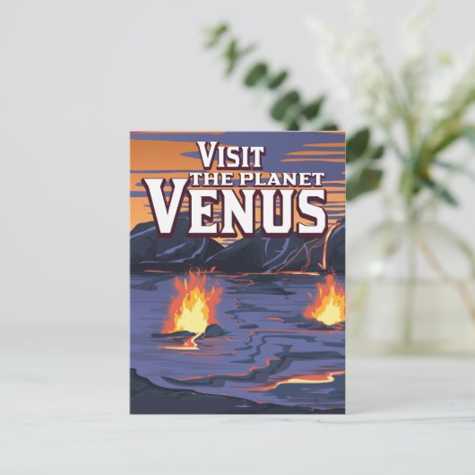 Bezoek de reisposter Planet Venus Briefkaart (Staand voorkant)