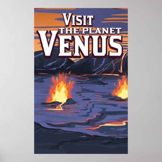 Bezoek de reisposter Planet Venus Poster (Voorkant)
