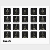 bezoek de veiler rustig aan vierkante sticker (Vel)
