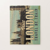 Bezoek de vintage poster uit Londen Legpuzzel (Verticaal)