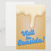 Bezoek de zeezijde briefpapier (Voorkant / Achterkant)