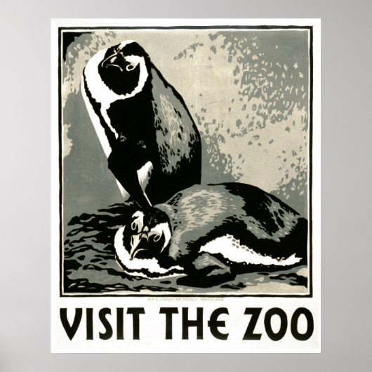 Bezoek de Zoo - het Poster van WPA - (Voorkant)
