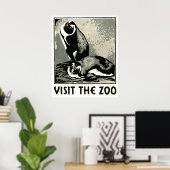 Bezoek de Zoo - het Poster van WPA - (Thuiskantoor)