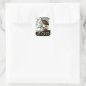 Bezoek de Zoo - het Poster van WPA - Ronde Sticker (Tas)