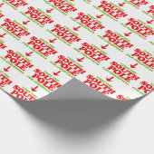 Bezoek de Zuidpool — Humor voor de feestdag Cadeaupapier (Hoek)