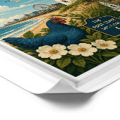Bezoek Delaware Reizen Vintage Poster (Hoek)
