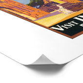 Bezoek Delhi Travel Poster (Hoek)