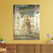Bezoek, detail van het kapelinterieur canvas afdruk (Insitu (Woonkamer))