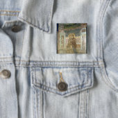 Bezoek, detail van het kapelinterieur vierkante button 5,1 cm (In situ)